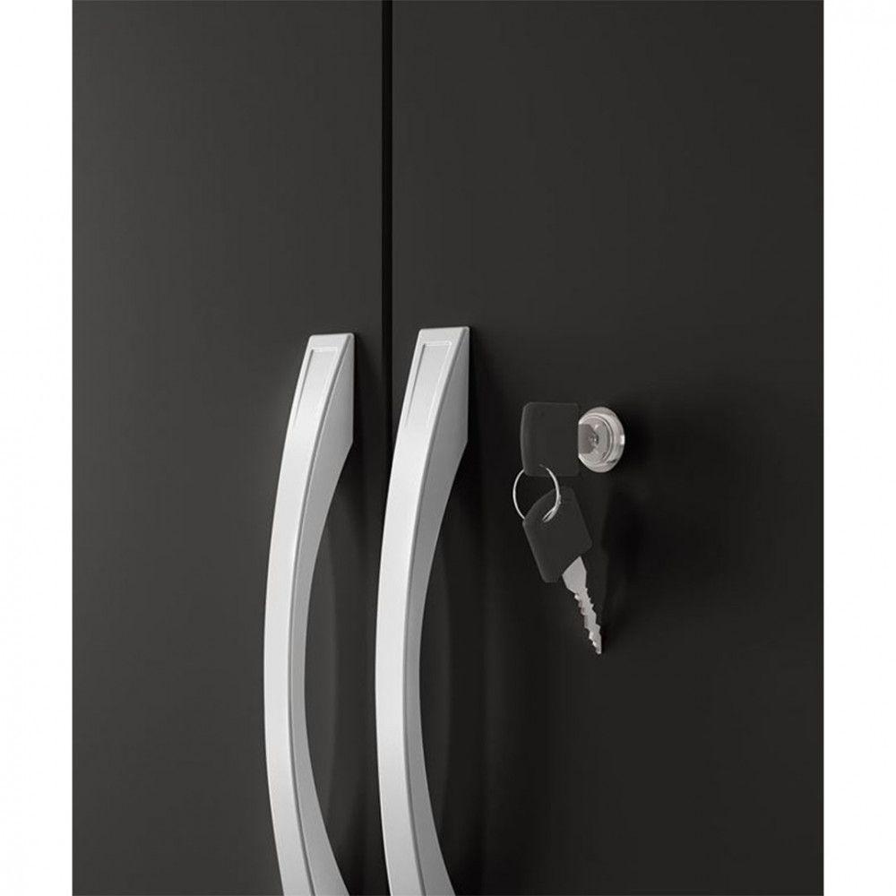 Armario Notável Multiuso 2 Portas Com Chave Preto Tx - 2
