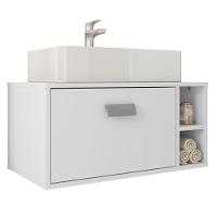 Gabinete Suspenso àrmario Banheiro Branco Towel Caemmun - 2