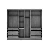 Quarto Modulado Bari Rizon 5 Peças 1 Armário Ponte + 1 Closet + 2 Guarda Roupas + 1 Complemento QC204 Cumaru - 3