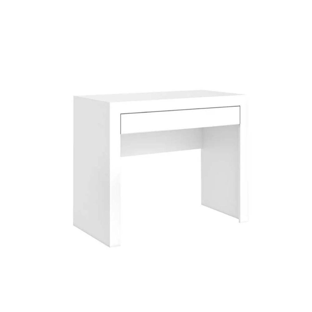 Mesa Notebook Escritório MSM421 c/ 1 Gaveta Branco - Movelbento - 1