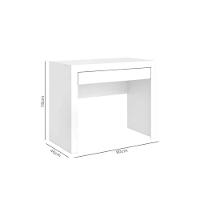 Mesa Notebook Escritório MSM421 c/ 1 Gaveta Branco - Movelbento - 2