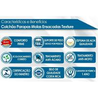 Colchão Solteiro Molas Ensacadas MasterPocket Texture Euro Pillow (88x188x30) - Paropas - 7