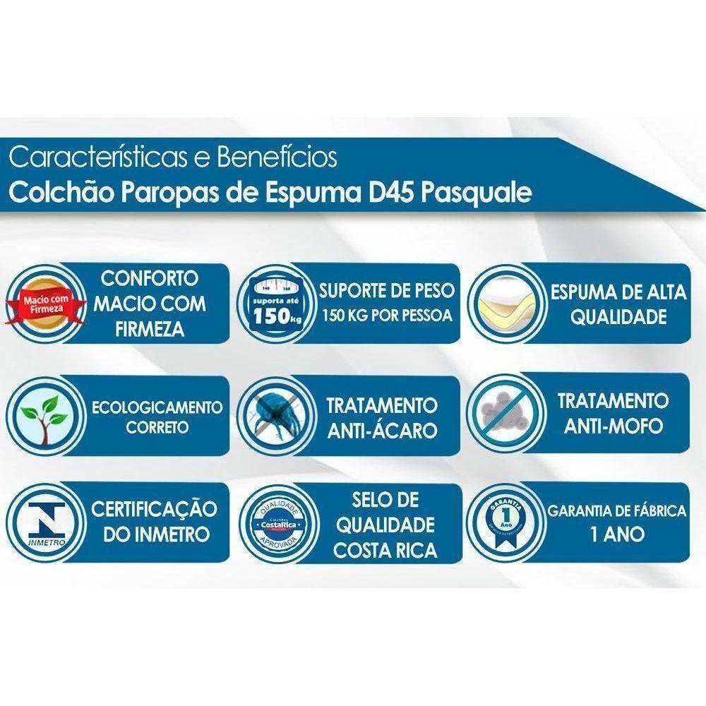 Colchão Viúva Espuma D45 Pasquale Gray (128x188x25) - Paropas - 2