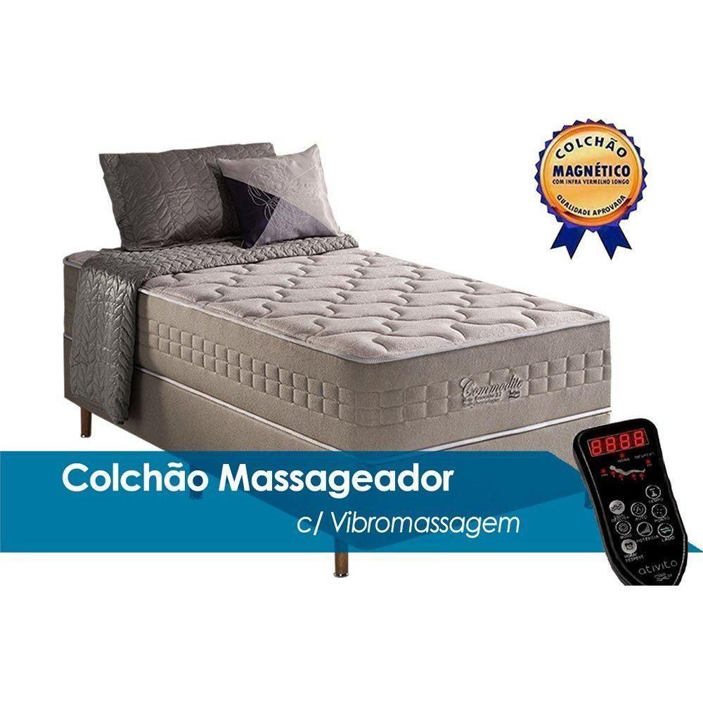 Colchão Solteirão Molas Plus Size Magnético c/ Vibro Massagem c/  Commodite Ensacadas (96x203x34) - Anjos - 1