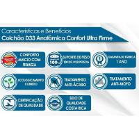 Colchão Solteiro Espuma D33 / EP Anatômico Conforto Ultra Firme Euro Pillow (78x188x17) - Paropas - 3