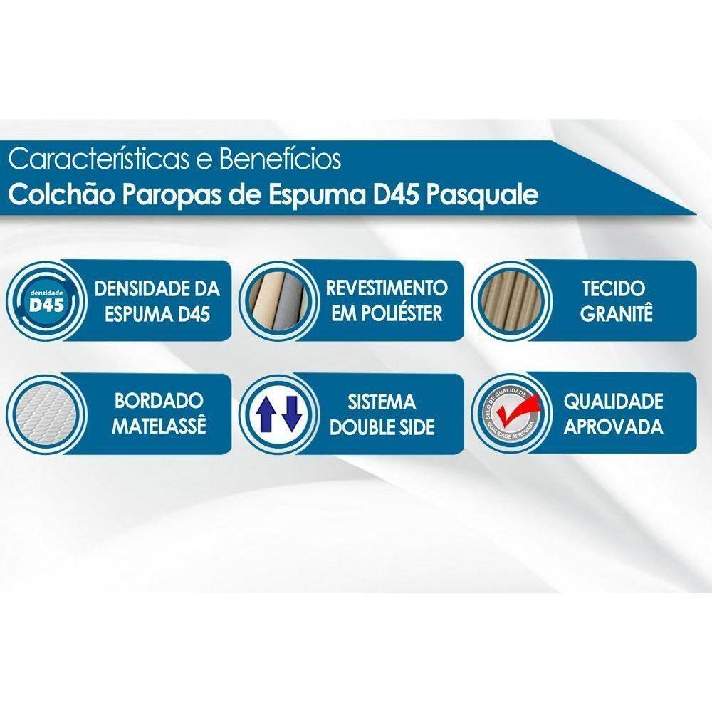 Colchão Solteiro Espuma D45 Pasquale Gray (78x188x25) - Paropas - 3