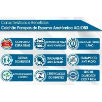 Colchão Solteiro Espuma D33 / AG 65 Confort Euro Pillow Gray (88x188x26) - Paropas - 7