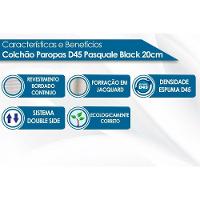 Colchão Solteiro Espuma D45 Pasquale Black (78x188x20) - Paropas