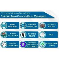 Colchão King Molas Ensacadas Magnético c/ Vibro Massagem c/  Commodite (193x203x34) - Anjos - 5