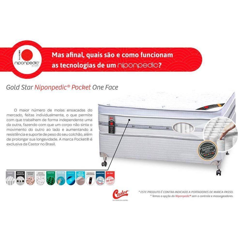 Colchão King Magnético c/Vibro Massagem  Niponpedic Molas Ensacadas Pocket (193x203x32) - Castor - 3