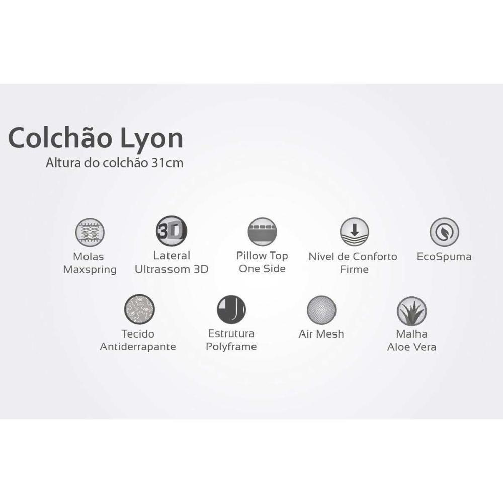 Colchão Casal para Hotelaria Maxspring Nesser Pillow Top (138x188x28) - Herval - 6