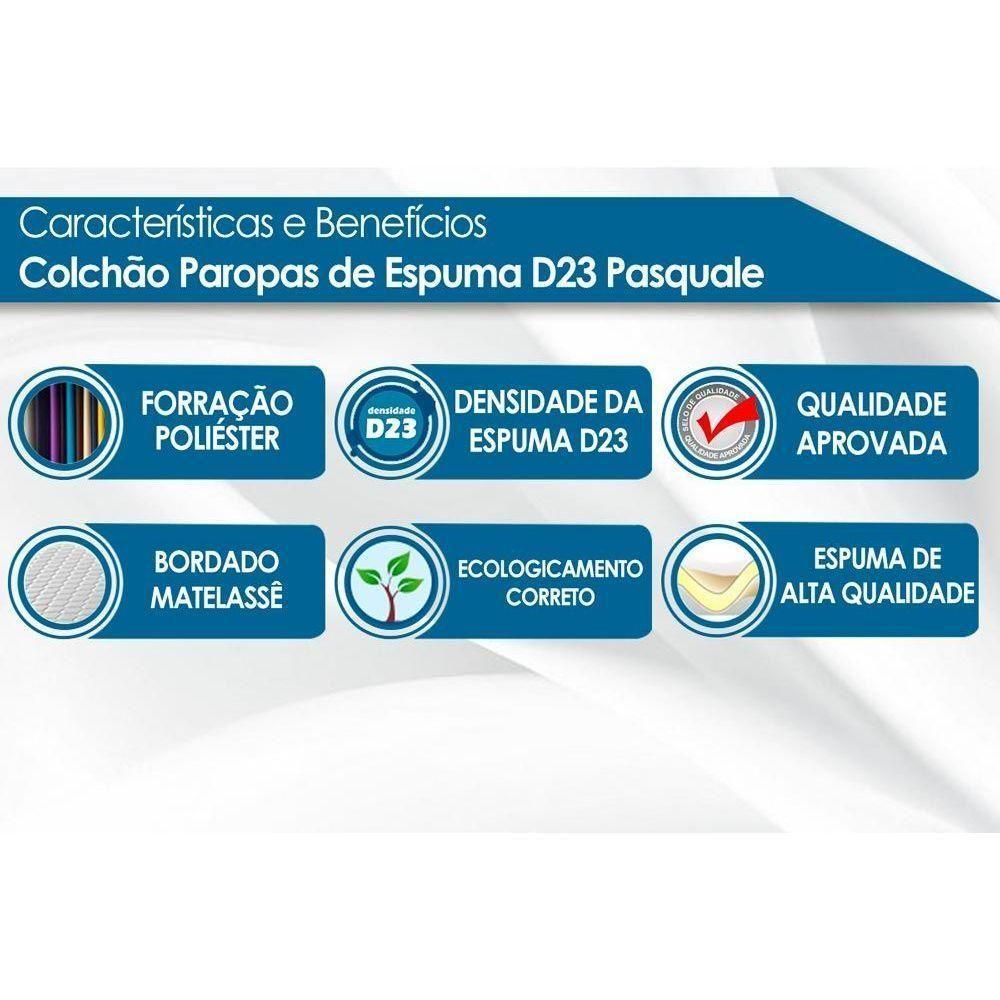 Colchão Casal Espuma D23 Pasquale Clean (138x188x14) - Paropas - 3