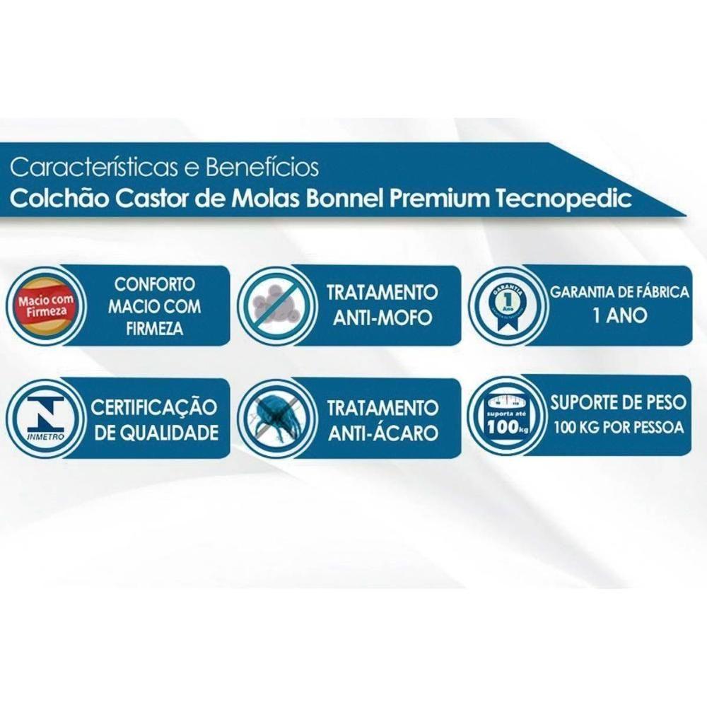 Colchão Casal Magnético C- Niponpedic Molas Tecnopedic (138x188x31) - Castor - 5