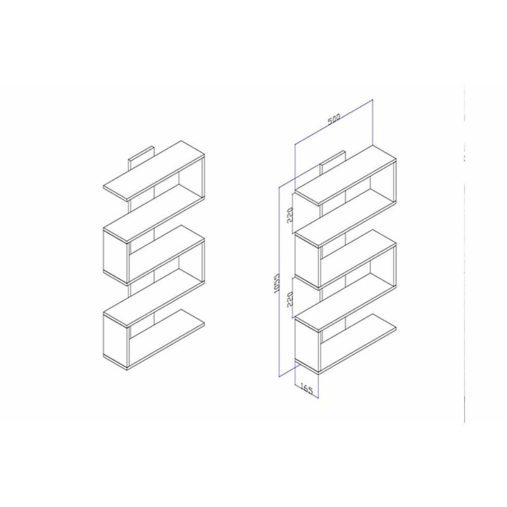 Prateleira Decorativa Quarto Bebê AM 3087 Branco - Movelbento - 4