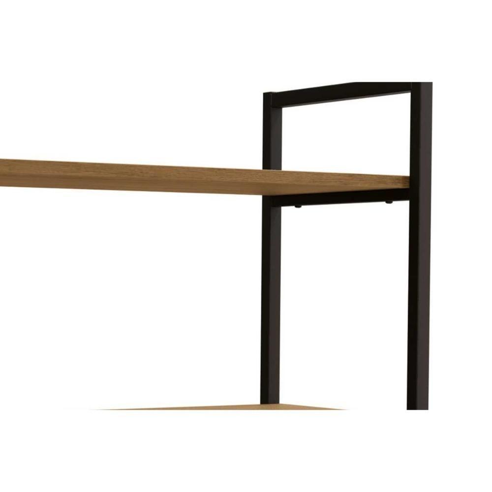 Prateleira Decorativa Quarto Bebê Industrial Li008 Freijo/preto - Kappesberg - 6