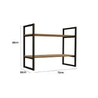 Prateleira Decorativa Quarto Bebê Industrial Li008 Freijo/preto - Kappesberg - 6