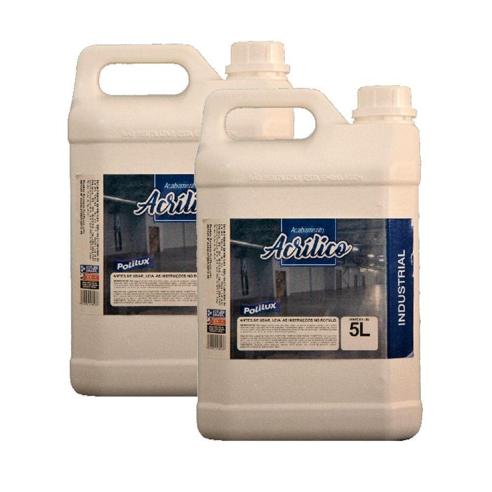 Kit 2 Acabamento Acrílico Polilux Limpeza Carro Líquida 5l - 1