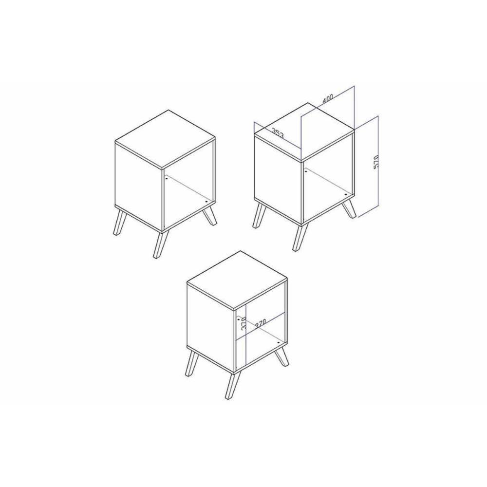 Mesa Lateral p/ Sala RT3013 Rustico - Movelbento - 3