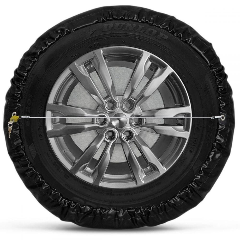 Capa para Estepe Ecosport Fox + Cabo + Cadeado Bike - 4