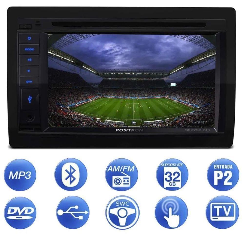 Positron Dvd 6,2" 2 Din Sp8730Dtv Tv/ Bt/ Usb/ Sd/ Auxiliar - 1