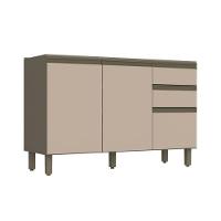 Gabinete p/Pia Cozinha Balcão Connect 3 Portas e 2 Gavetas   Duna/Cristal - Henn - 1