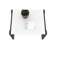 Mesa Centro Sala AZ1022 Branco/Nogal - Tecno Mobili - 2