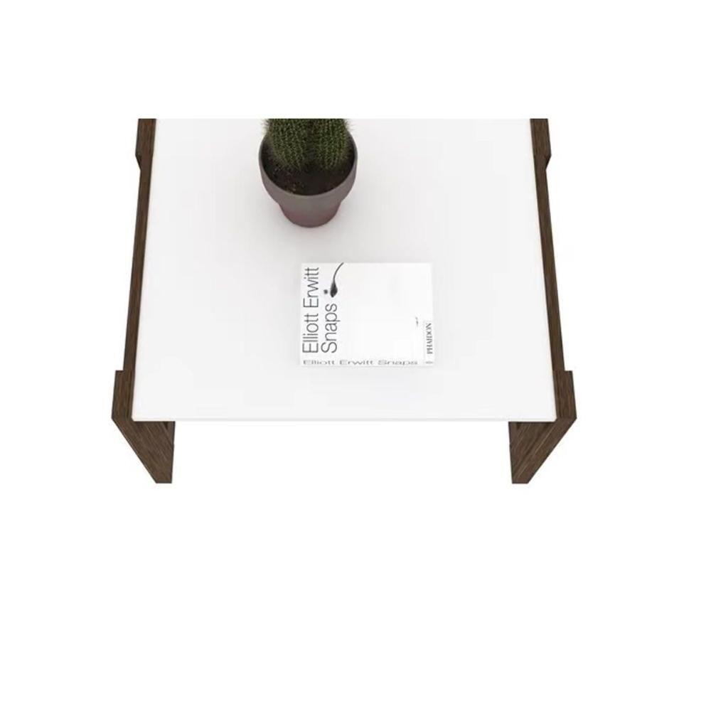 Mesa Centro Sala AZ1022 Branco/Nogal - Tecno Mobili - 6