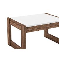 Mesa Centro Sala AZ1022 Branco/Nogal - Tecno Mobili - 2