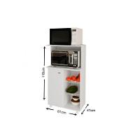 Balcão Fruteira Cozinha BF-3207 c/ 1 Porta 2 Cestos e 1 Nicho 60cm Branco - Tecno Mobili - 3