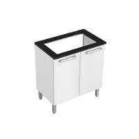 Gabinete de Cozinha Modulado Balcão p/ Cooktop Evidence 7174 2 Portas Branco - Bertolini - 1