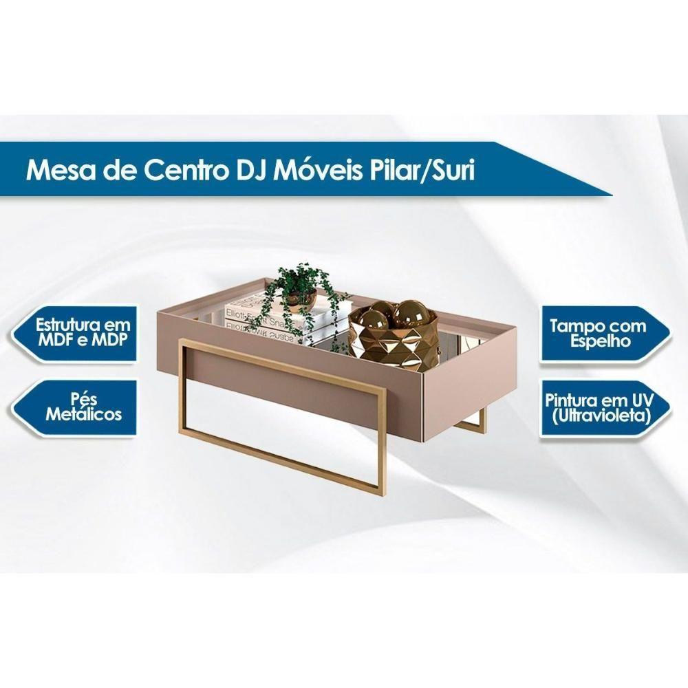 Mesa Centro Sala Pilar Off White - DJ Móveis - 7