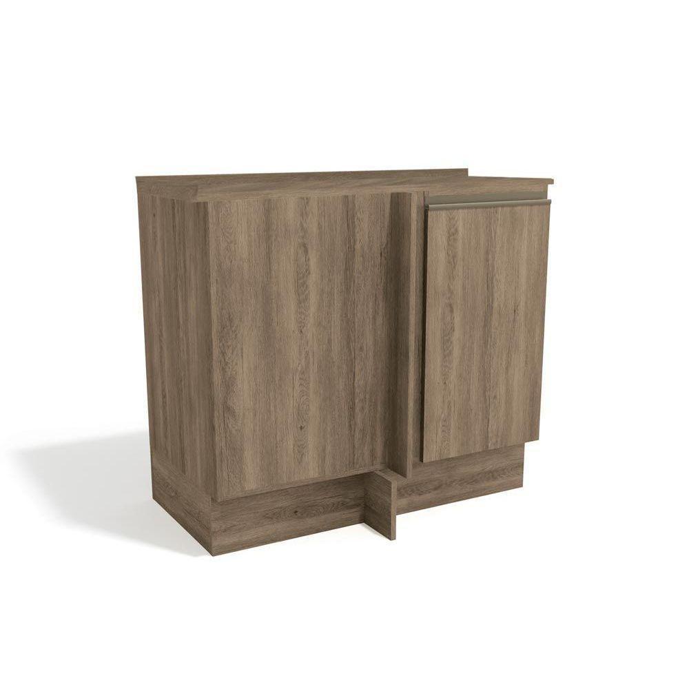 Gabinete de Cozinha Modulado  Canto Reto Maxxi G748 1 Porta c/ Tampo Nogal - Kappesberg - 1