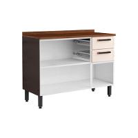 Módulo Cozinha Bertolini Estilo Balcão  7124 3 Portas e 2 Gavetasc/Tampo Cinza/Grafite - 5