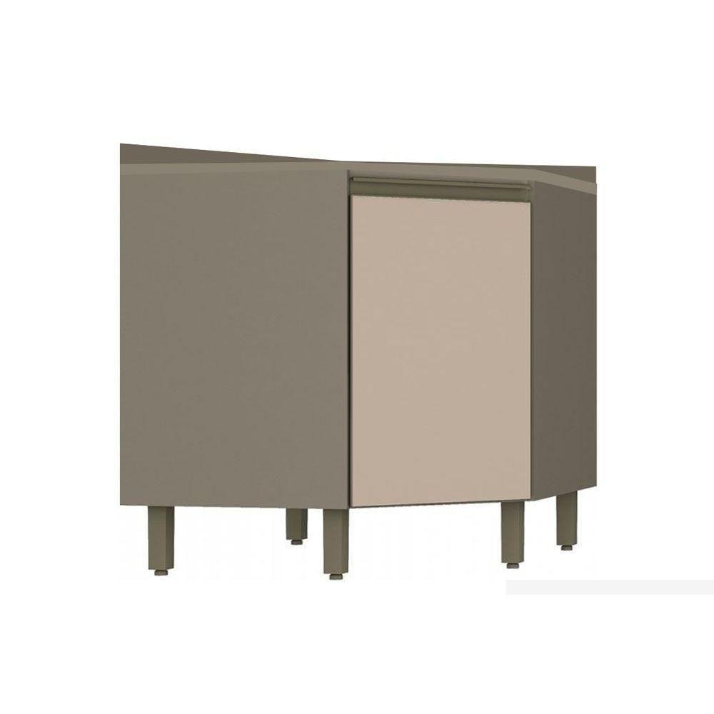 Gabinete de Cozinha Modulado Balcão Canto Oblíquo Connect 1 Porta c/Tampo Duna/Cristal - Henn - 1