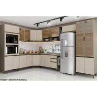 Gabinete de Cozinha Modulado Balcão Canto Oblíquo Connect 1 Porta c/Tampo Duna/Cristal - Henn - 3