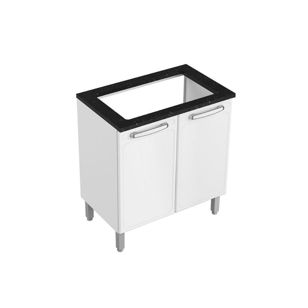 Módulo Cozinha Bertolini Evidence Balcão p/ Cooktop  7174 c/ 2 Portas Branco - 1