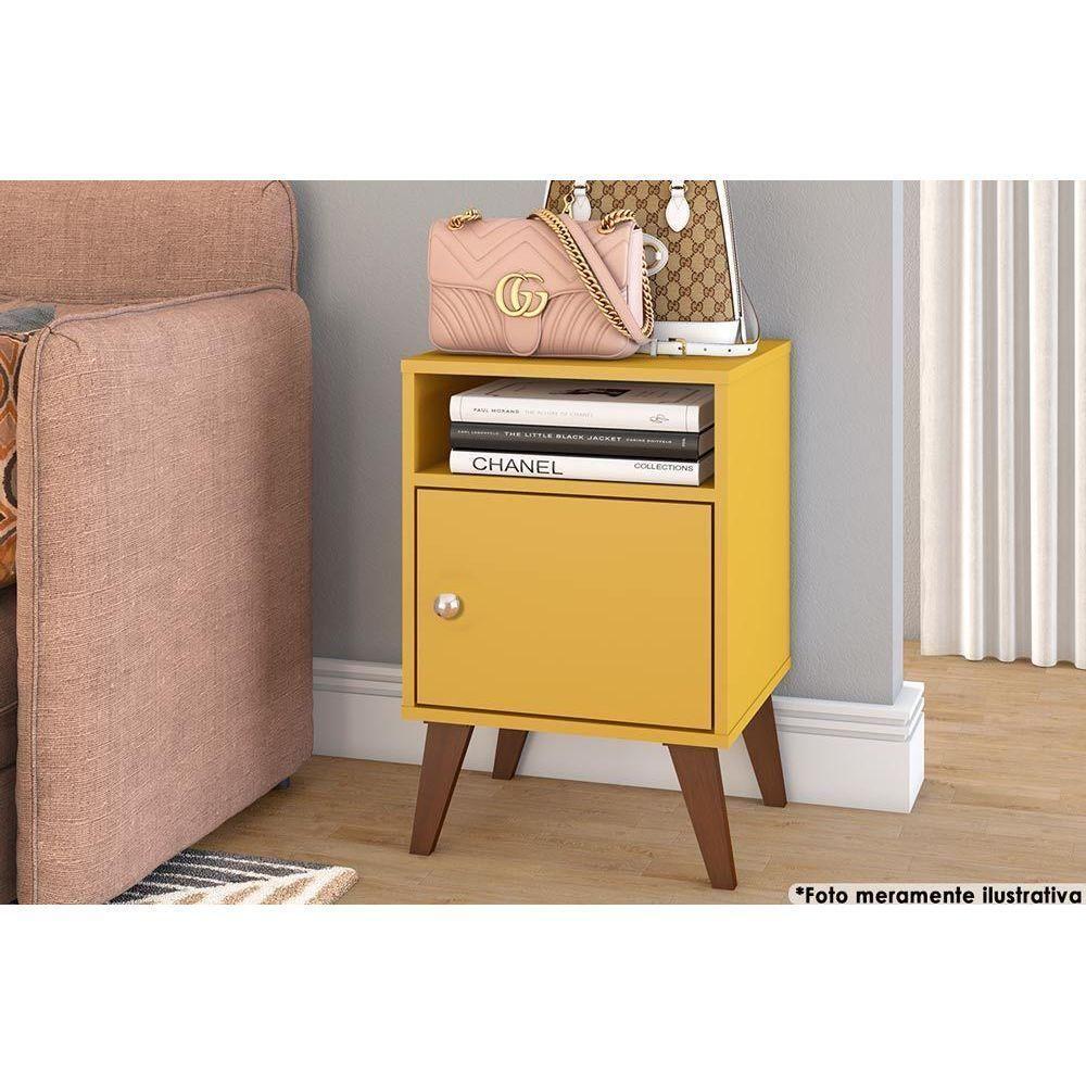 Mesa Lateral p/ Sala RT3145 c/ 1 Porta Rustico - Movelbento - 2