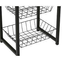 Balcão Multiuso Cozinha Fruteira Crome Indrustrial Li035 Freijo/preto - Kappesberg - 9