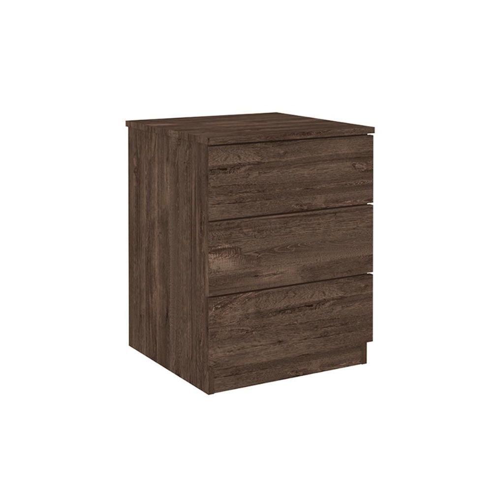 Mesa Cabeceira Casal Veronna c/ 3 Gavetas Cinamomo - Tcil Móveis - 2