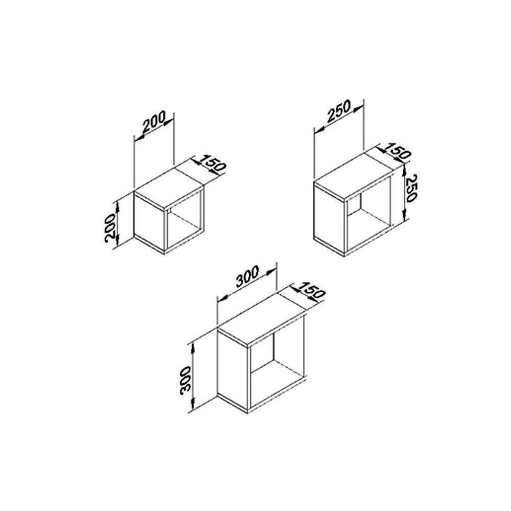 Cubo Quarto Solteiro Nicho Triplo AM 3078 Branco - Movelbento - 5