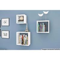 Cubo de Quarto Nicho Triplo AM 3078 Branco - Movelbento - 1
