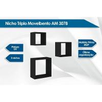 Cubo de Quarto Nicho Triplo AM 3078 Branco - Movelbento - 2
