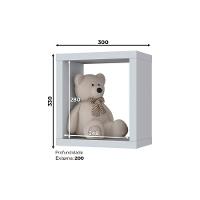 Cubo de Quarto Aquarela Branco - Henn - 5