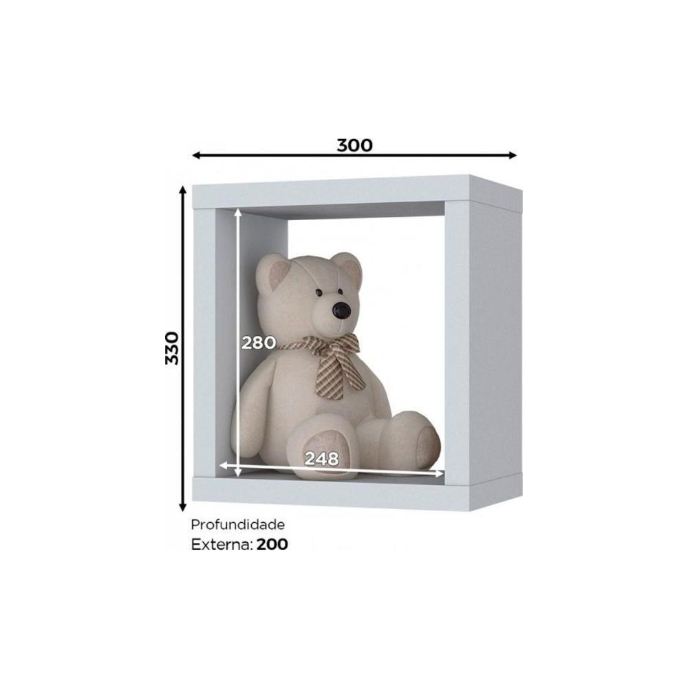 Cubo de Quarto Aquarela Branco - Henn - 4