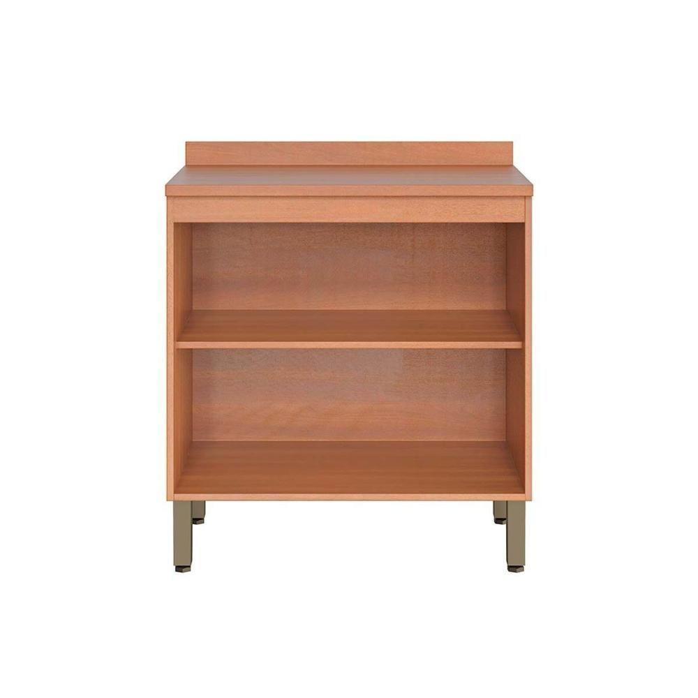 Gabinete de Cozinha Modulado Balcão Macadâmia c/ Tampo e 2 Portas 80cm Freijo/Branco - Telasul - 3