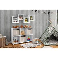 Cubo Decorativo Sala Estar Aquarela Branco - Henn