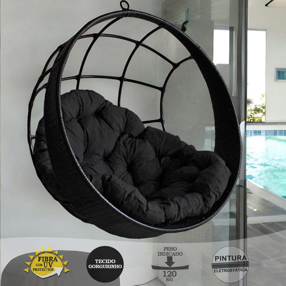 Balanço Suspenso Ninho Para Jardim Com Almofada Estilo E Conforto - 6