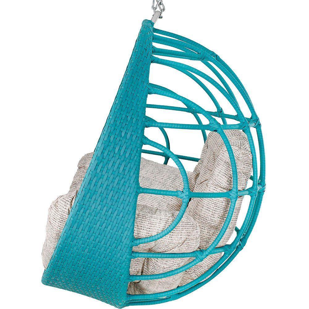 Balanço Ninho Suspenso Hungria Azul Turquia E Fundo Palha - 4