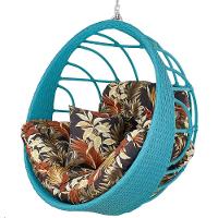 Balanço Ninho Suspenso Azul Turquia E Rivieira Marrom - 1