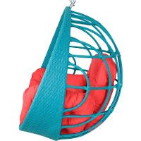 Balanço Ninho Suspenso Hungria Azul Turquia/Lisato Vermelho - 4